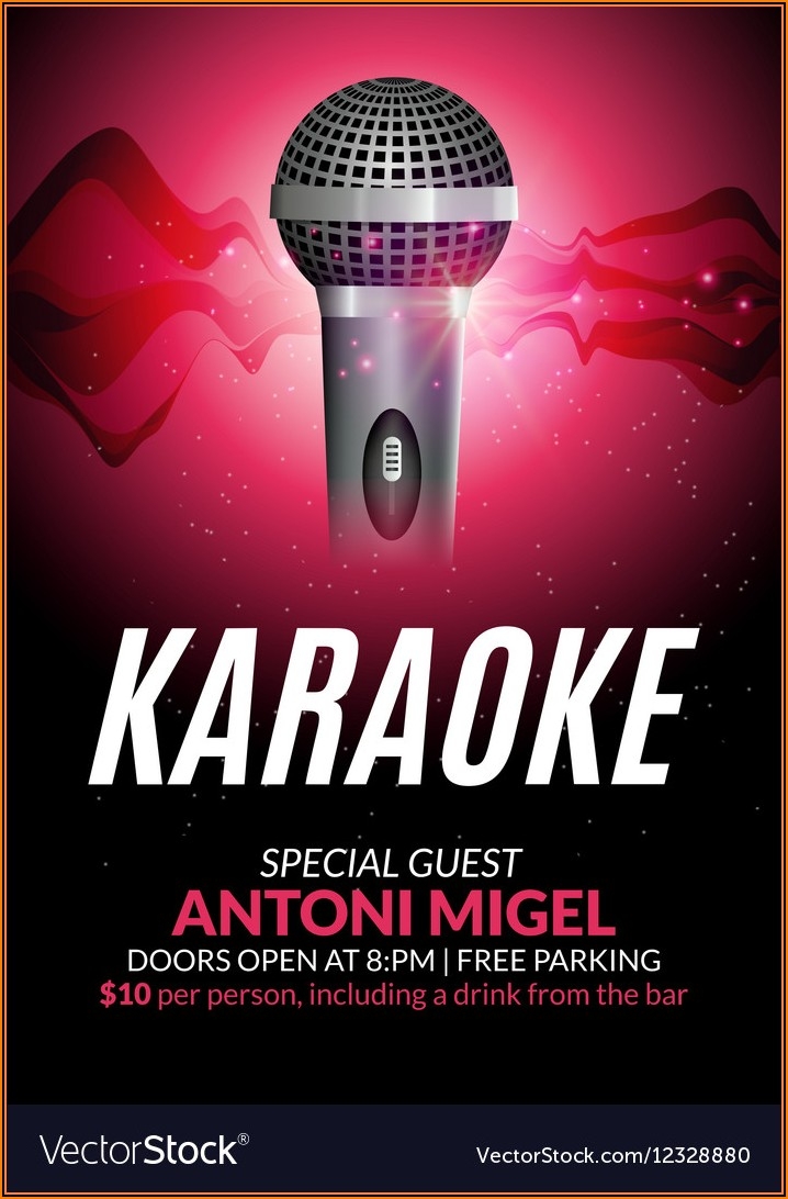 Karaoke Party Invitation Templates Template 2 Resume Examples 
