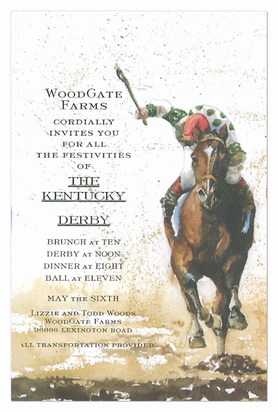 kentucky derby invitation templates