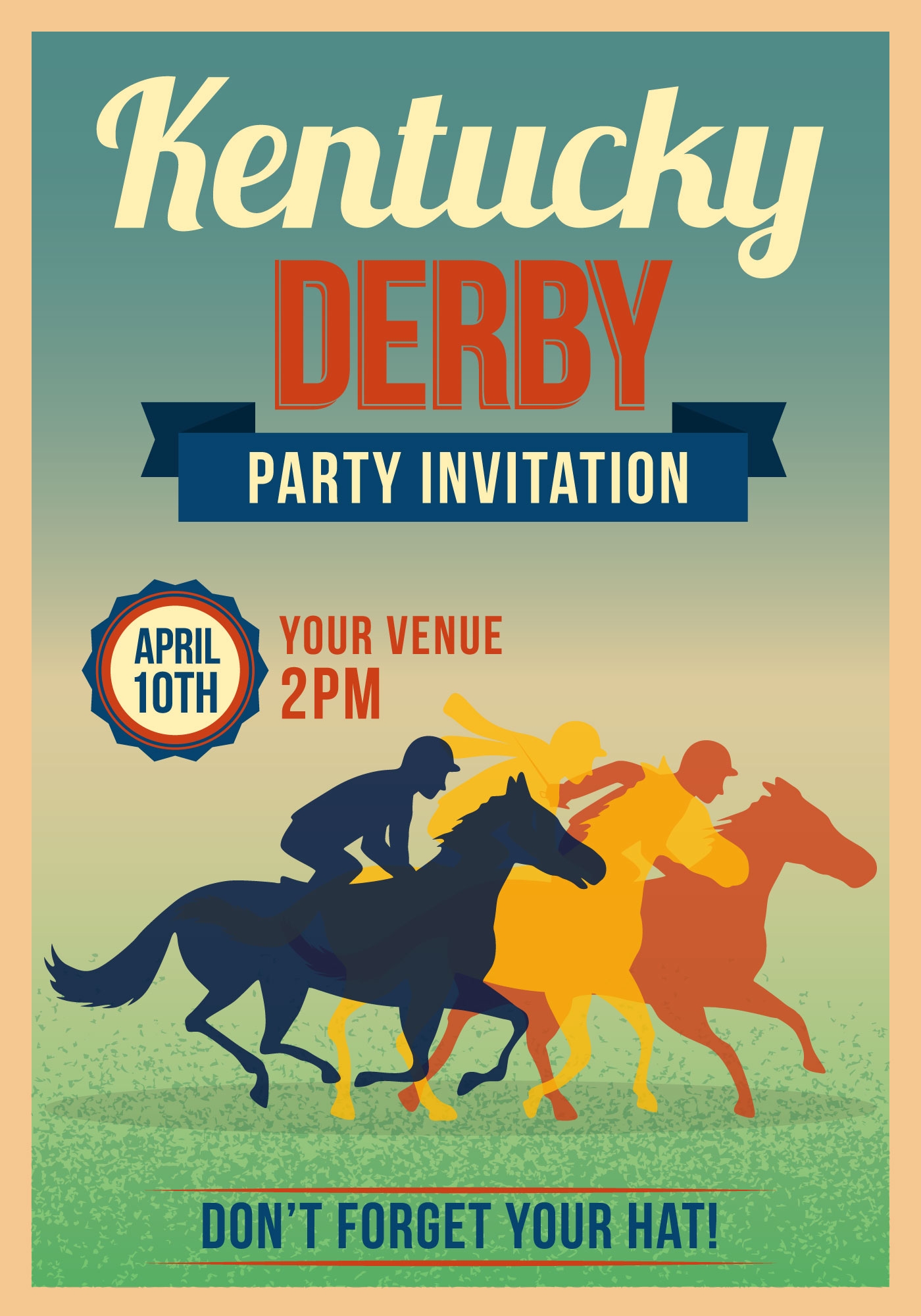 Kentucky Derby Invitation Templates Printable Word Searches