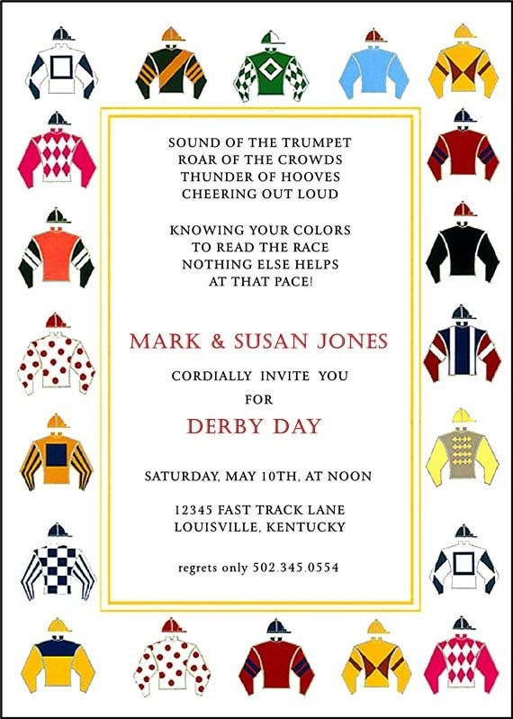 Kentucky Derby Invitations Printable