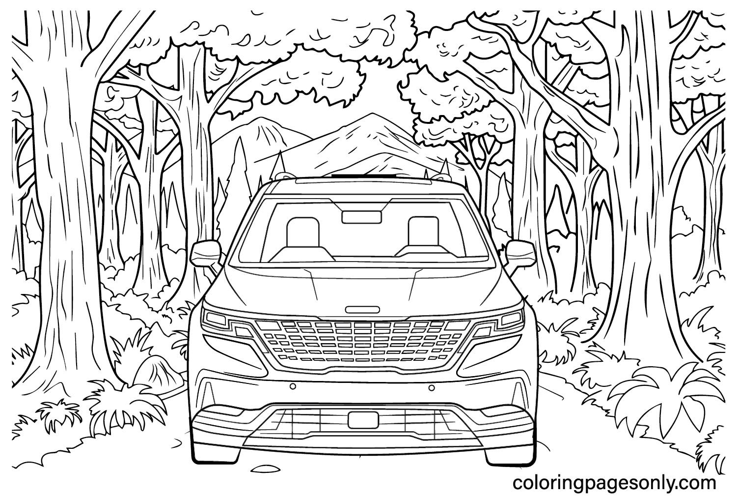 Kia Carnival Coloring Page Free Printable Coloring Pages
