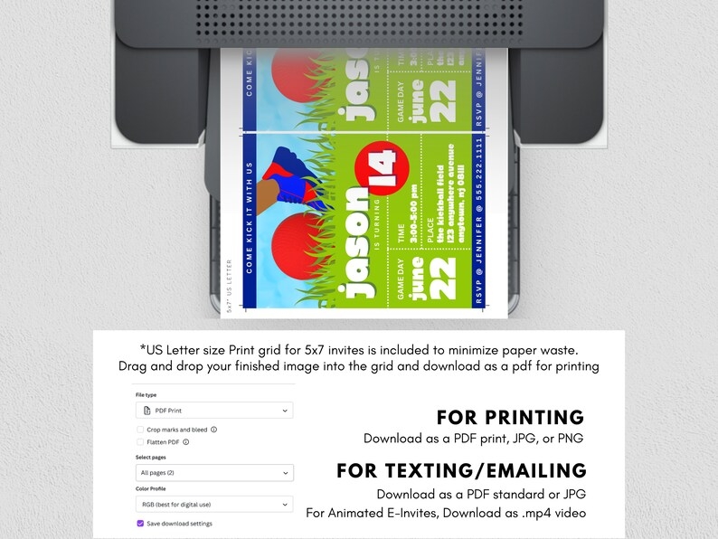 kickball invitation template
