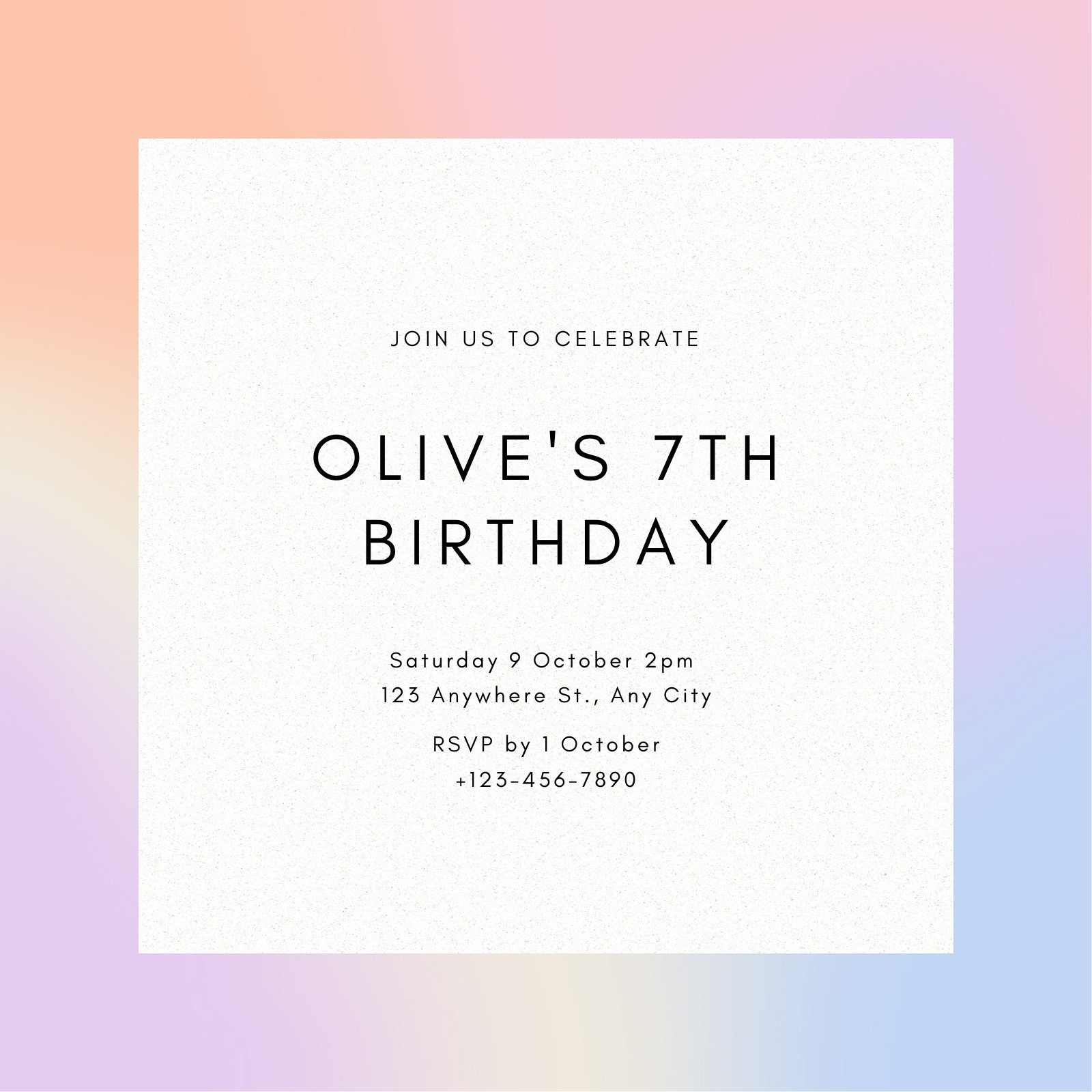 ocean birthday invitation template