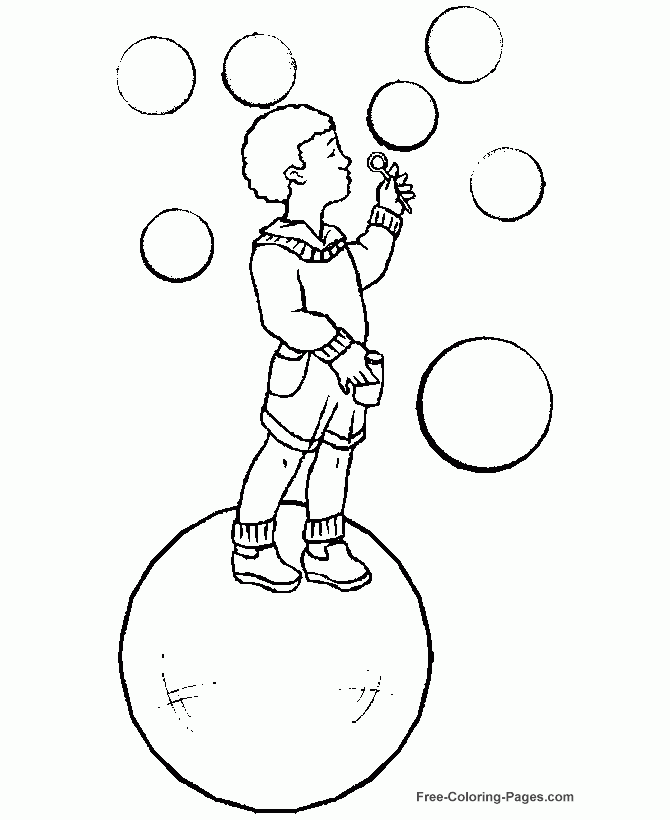 Kids Coloring Pages Big Bubbles