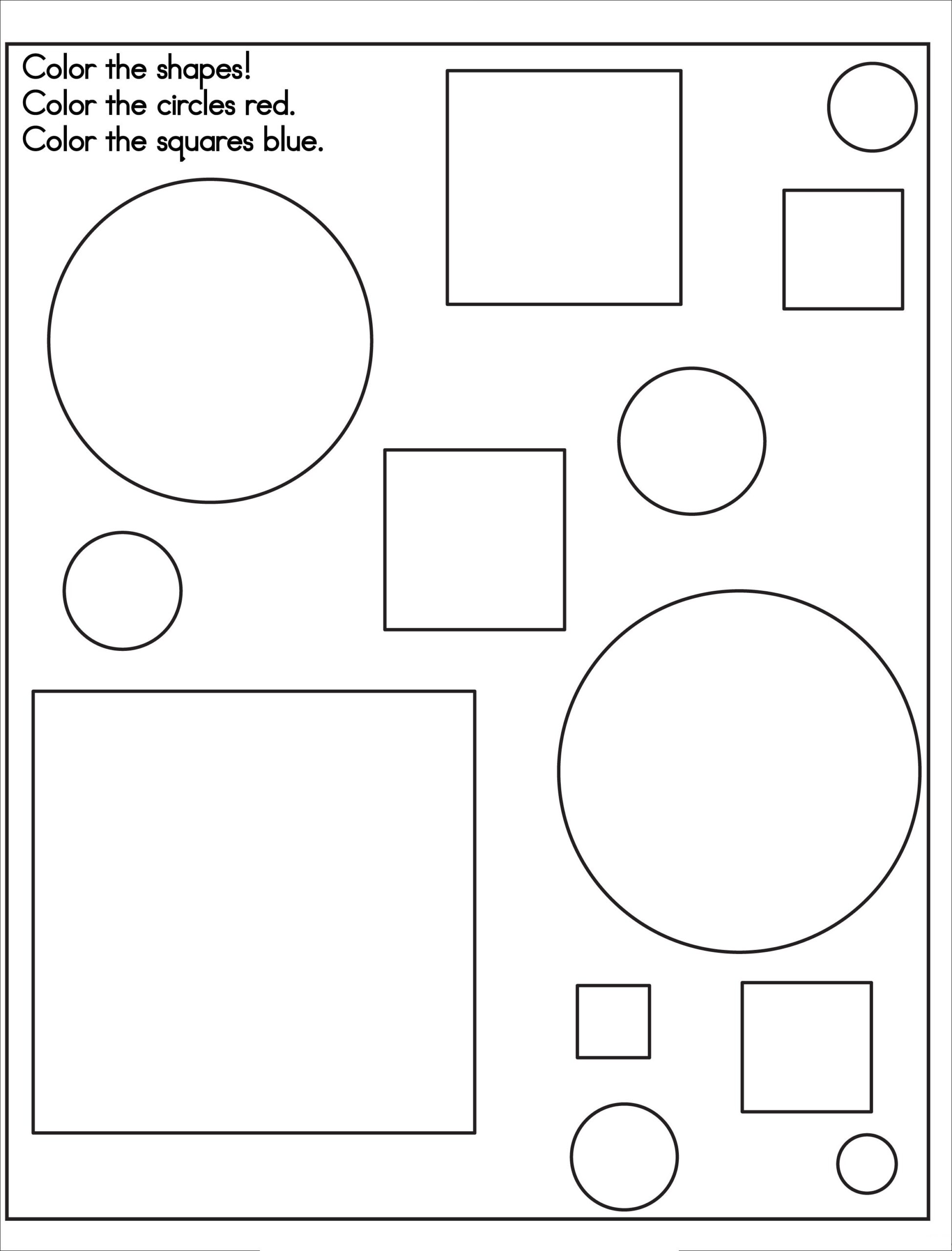 printable coloring shapes worksheet