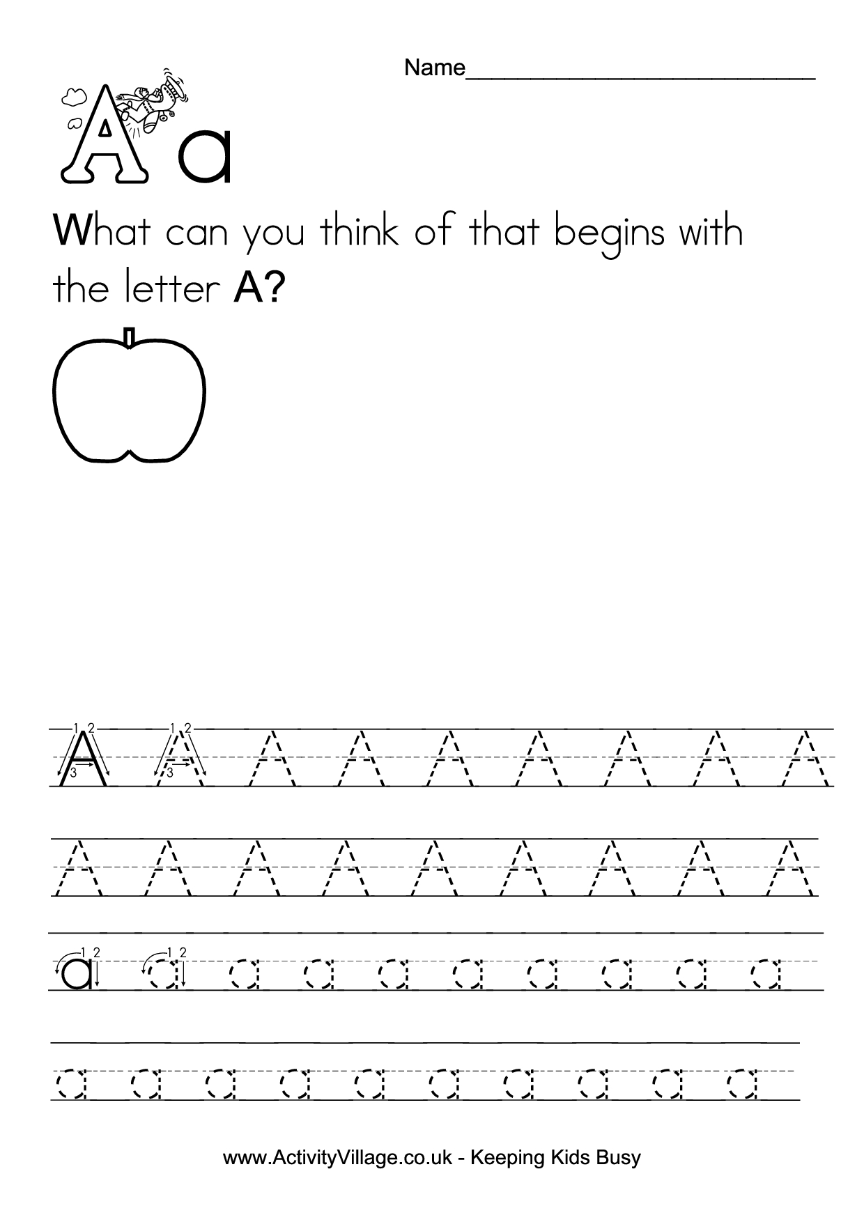 free name tracing worksheets kidzone