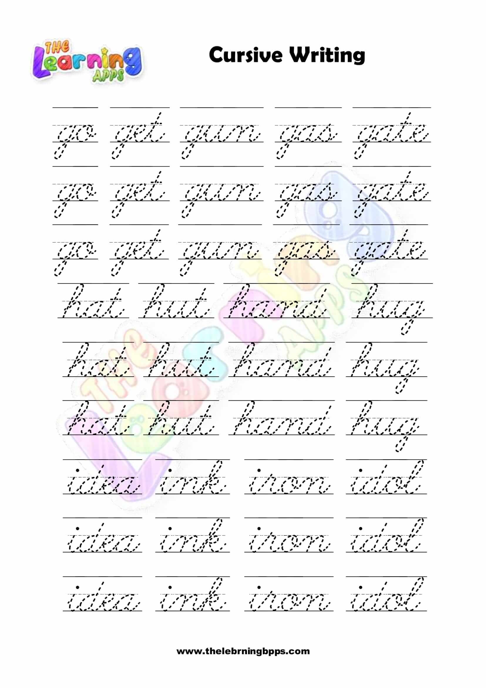 Kindergarten Cursive Writing Worksheets Worksheets For Kindergarten