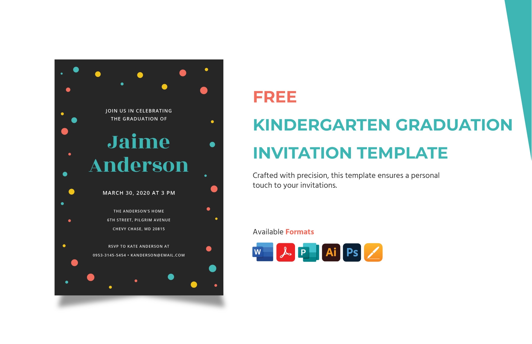 Kindergarten Graduation Invitation Template In PSD Word Pages 