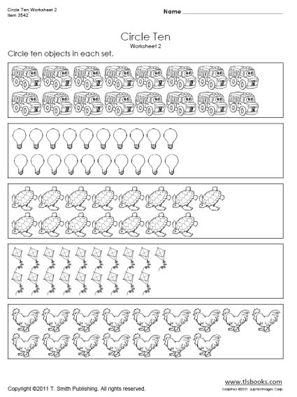 Kindergarten Math Grouping Worksheets