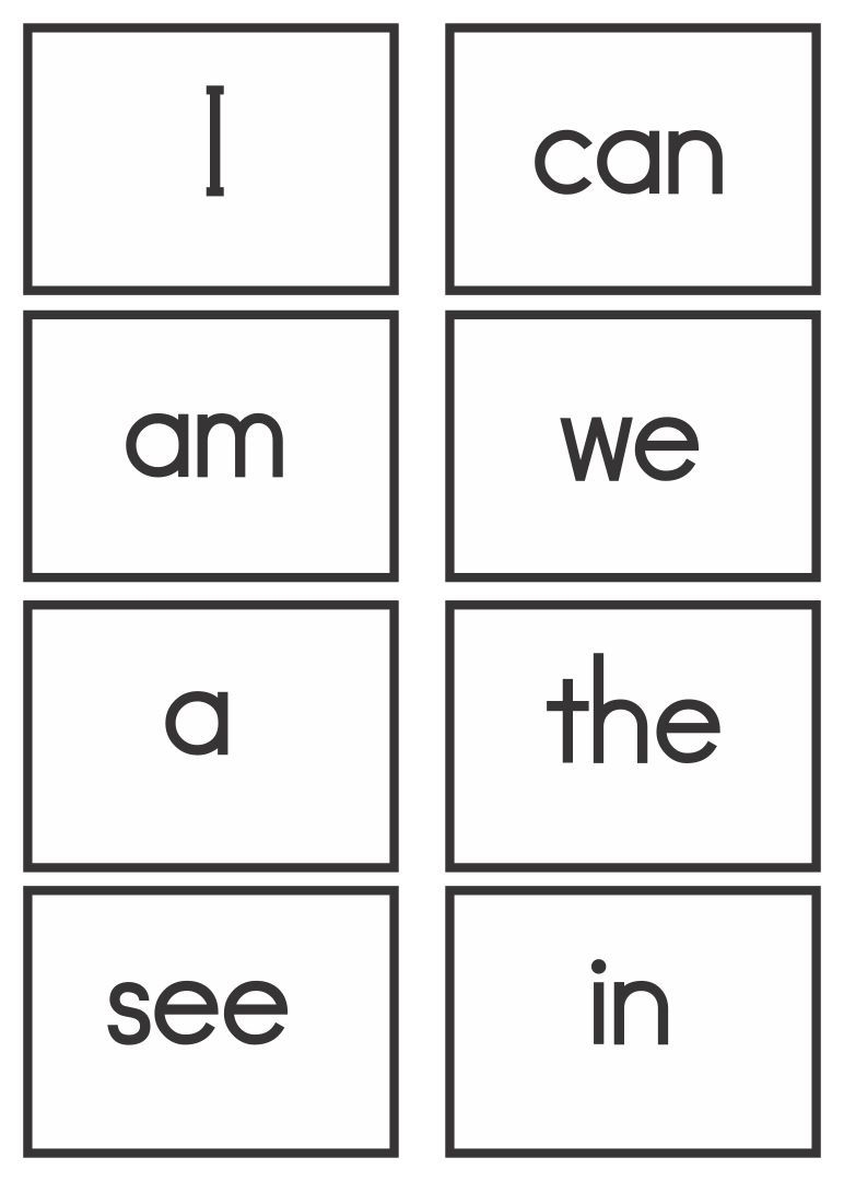 3 letter word flash cards printable