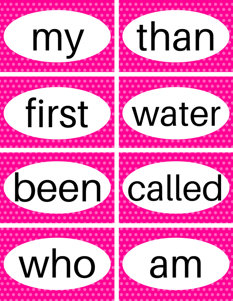 4th grade sight words printable flash cards