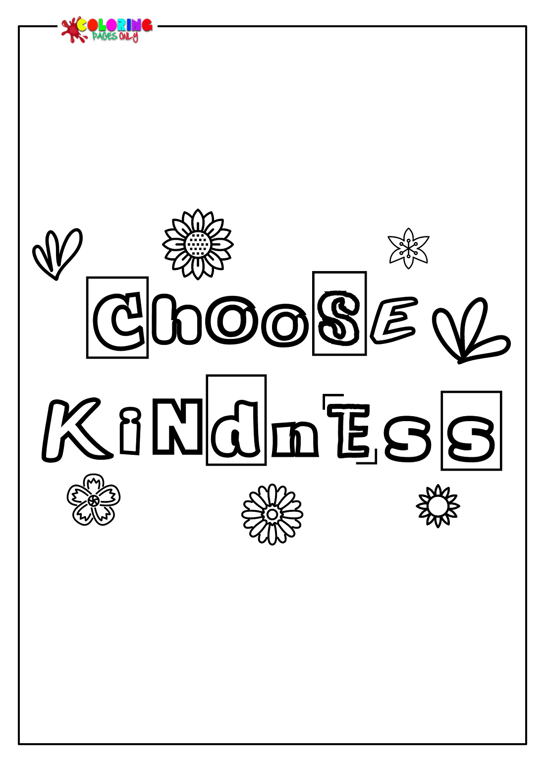 Kindness Coloring Pages Free Printable 2024 Ford Jill Romona