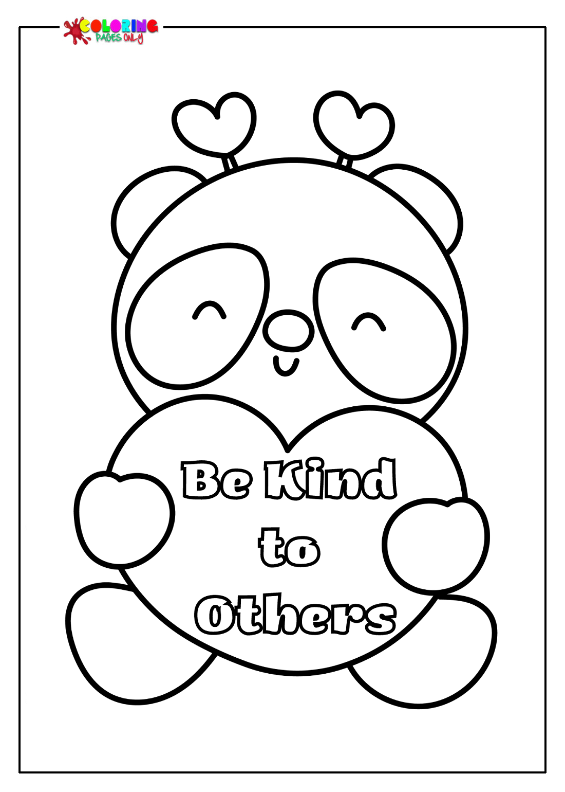 kindness coloring pages free printable