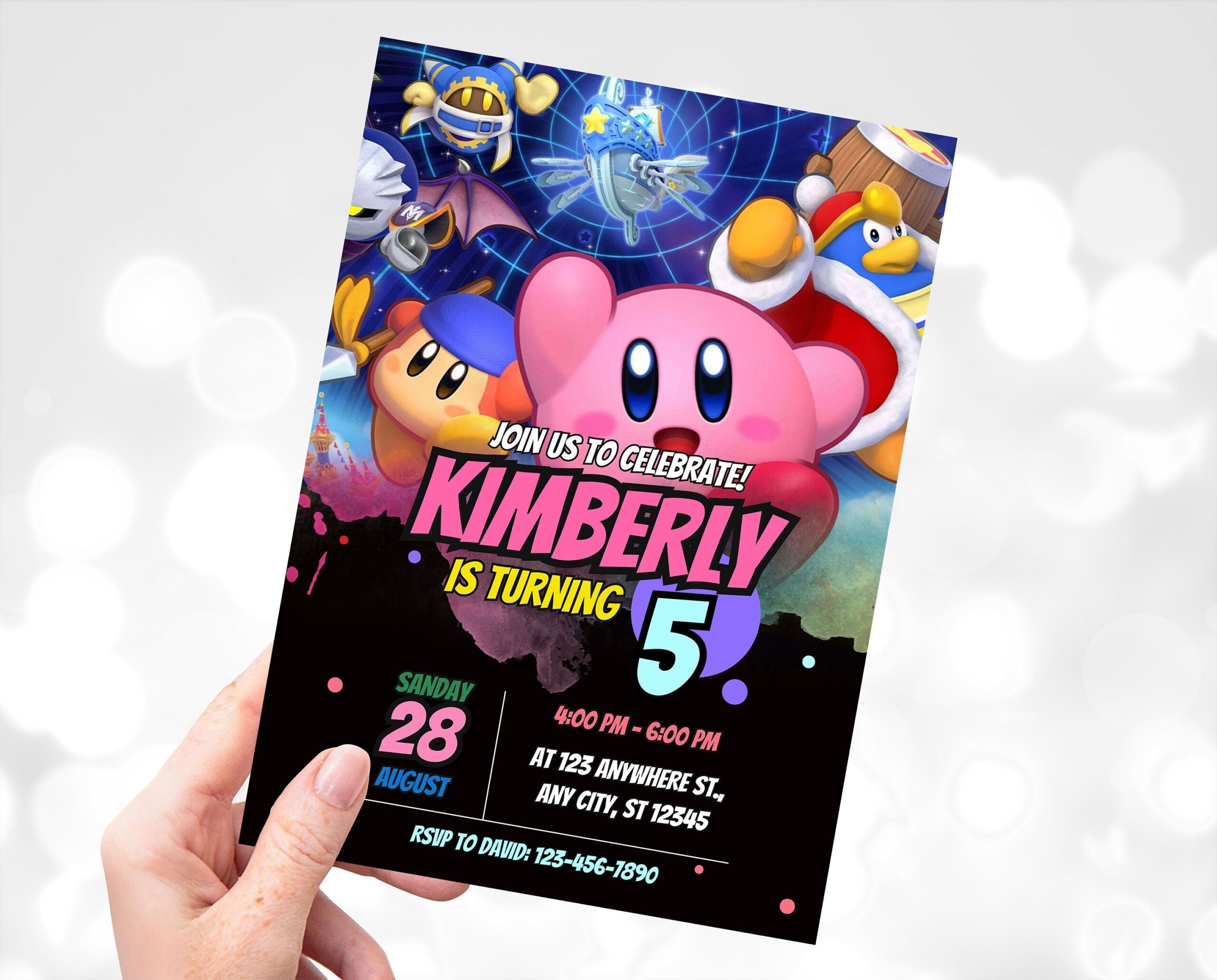 kirby invitation template