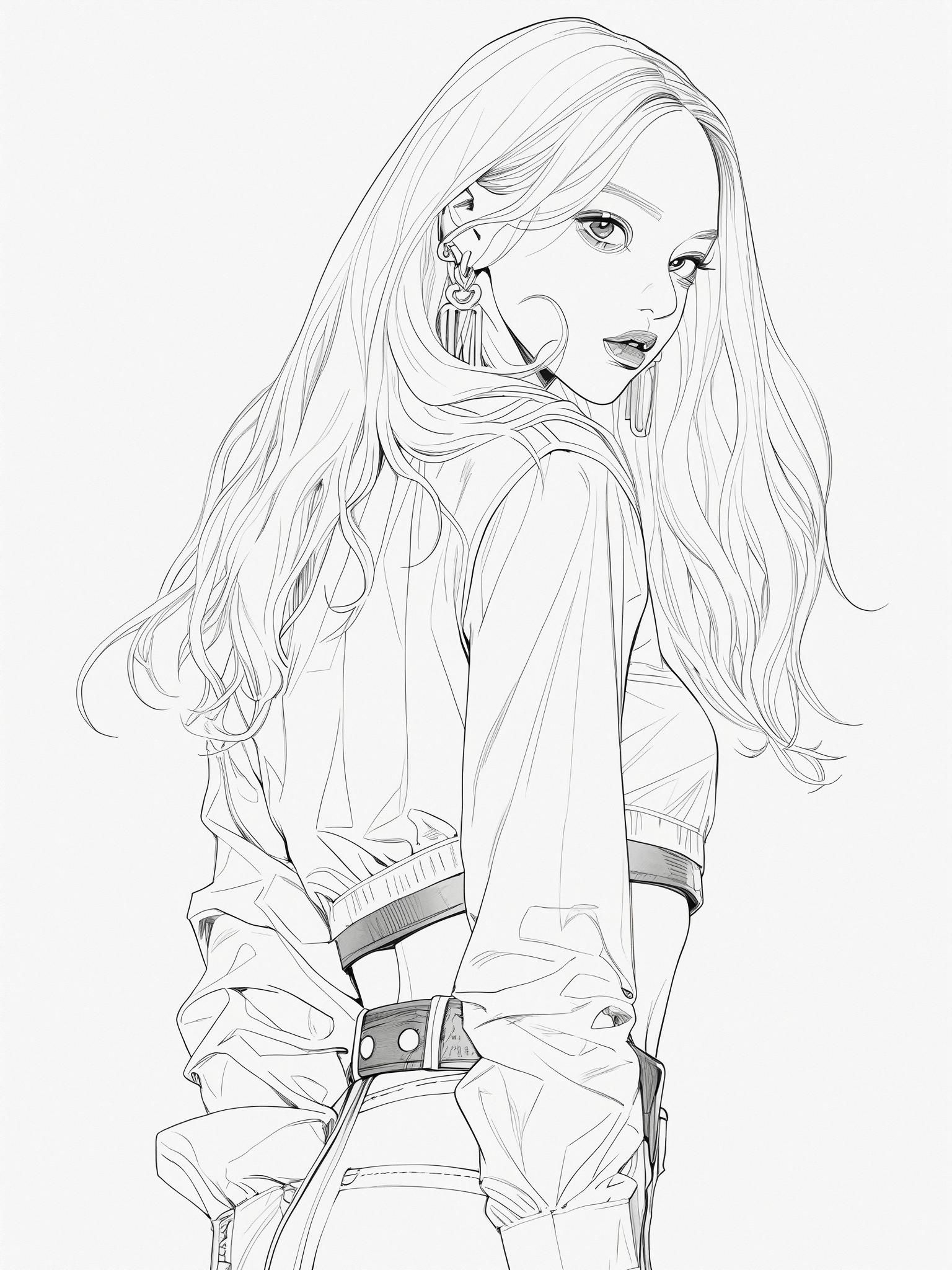 Kolorful K pop Colouring Pages Of Fashion forward Idols Digital 