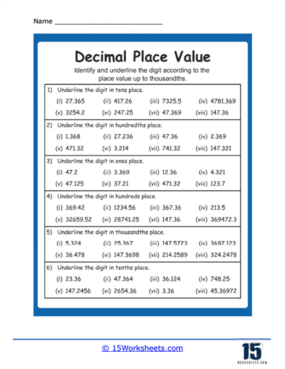 KS2 Place Value Decimals Worksheets teacher Made Twinkl 
