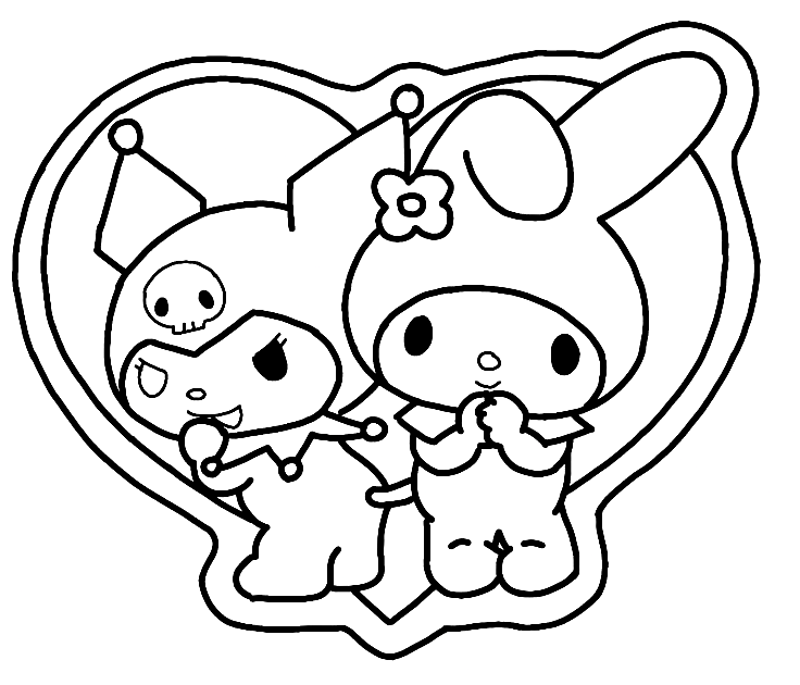 free kuromi coloring pages