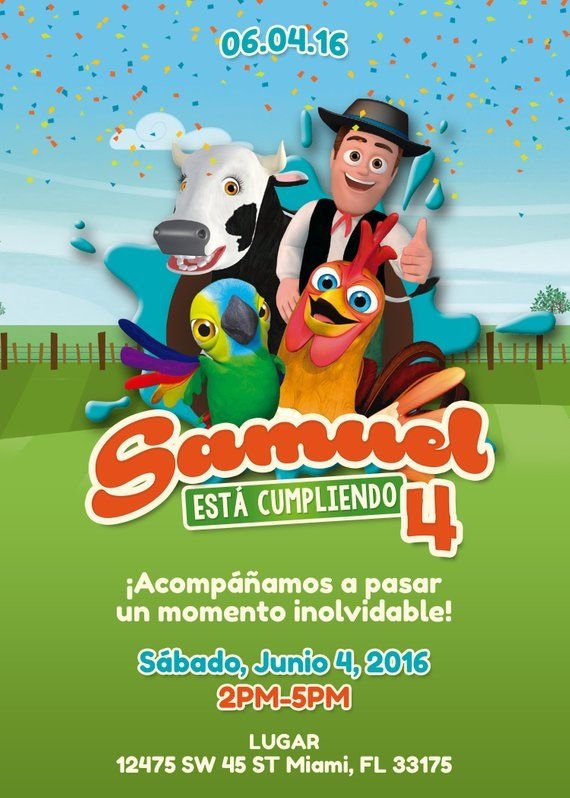 La Granja De Zenon Invitation Template Free