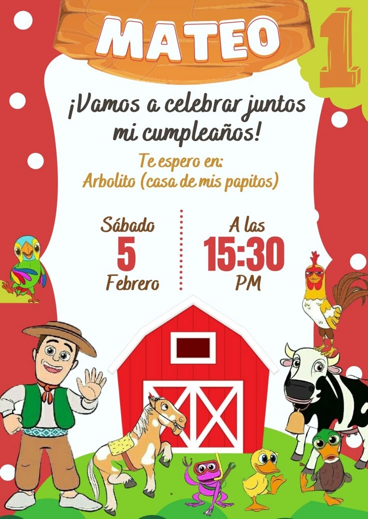 la granja de zenon invitation template free