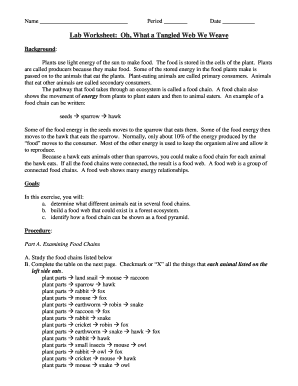 Lab Worksheet Oh What A Tangled Web We Weave Fill Online Printable 