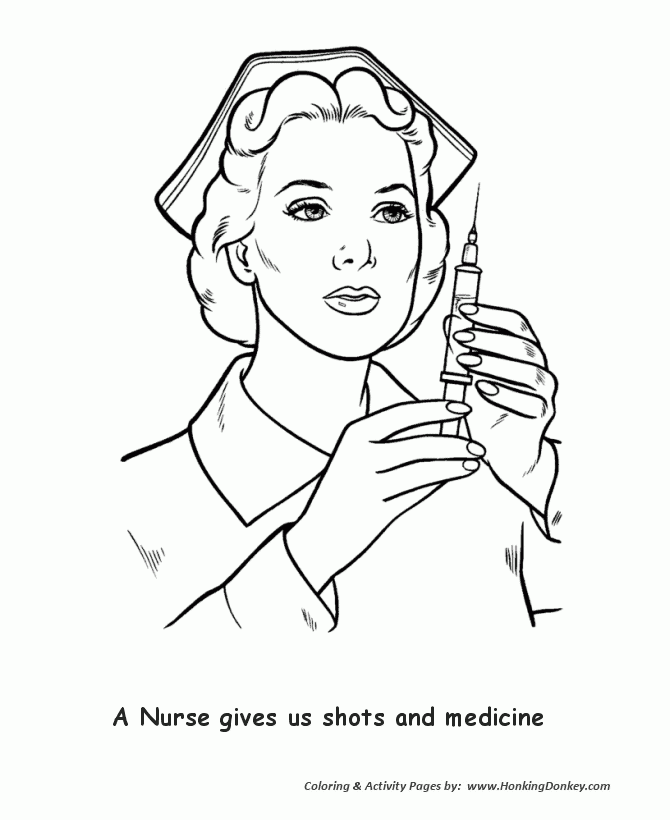 Labor Day Coloring Pages Nurse HonkingDonkey