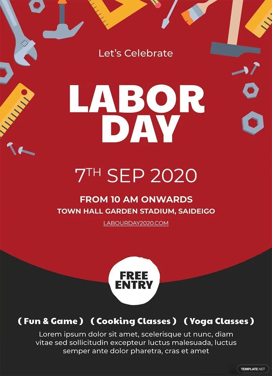 Labor Day Invitation Template In PSD Download Template