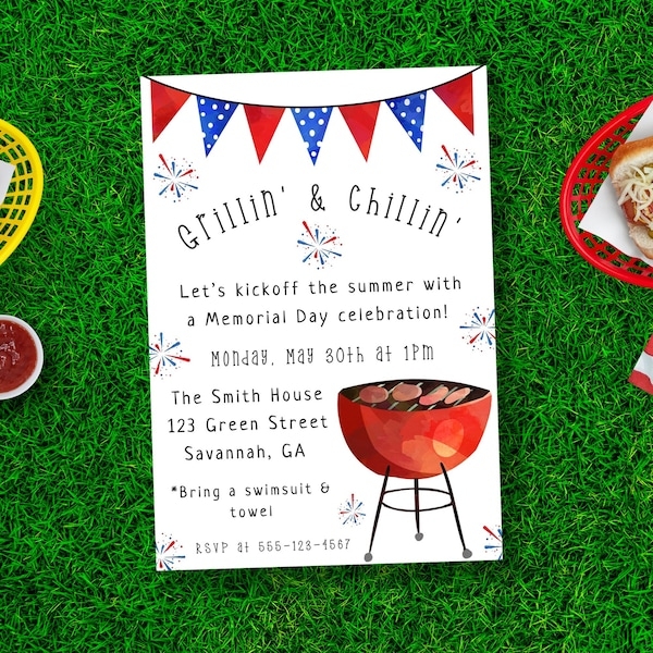 Labor Day Invite Etsy