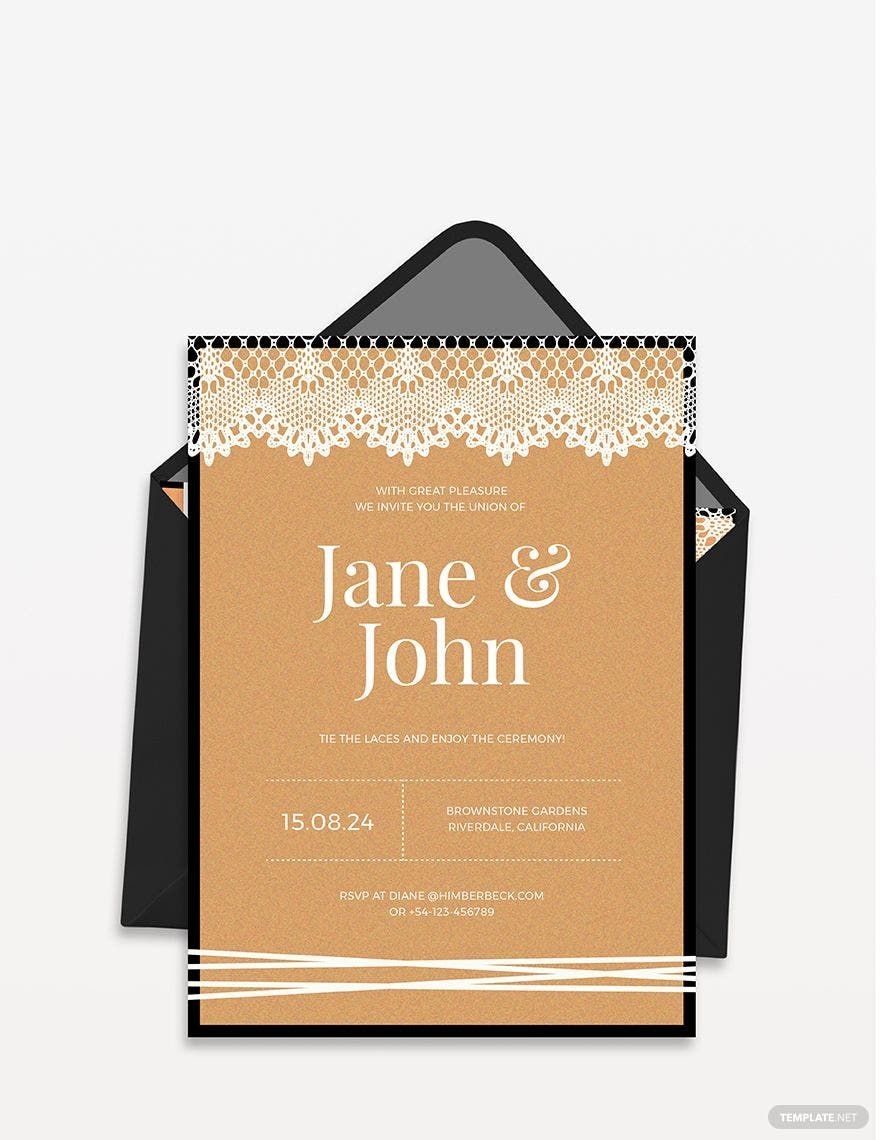 Lace Wedding Invitation Template In Publisher Pages Word Illustrator 