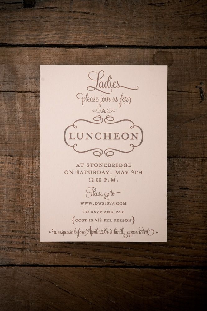 Ladies Luncheon Invitation Template Free Free Templates Printable