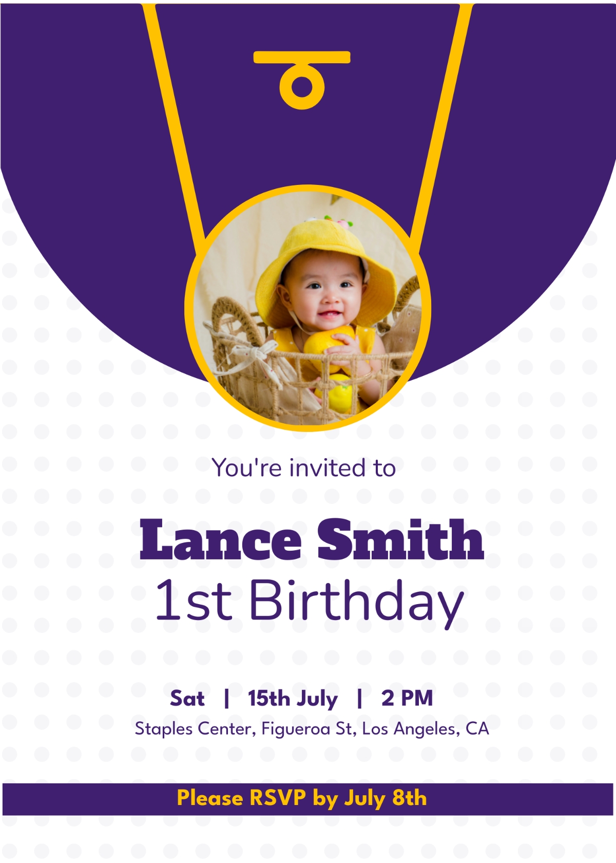 Lakers Invitation For Birthday Party Template Edit Online Download
