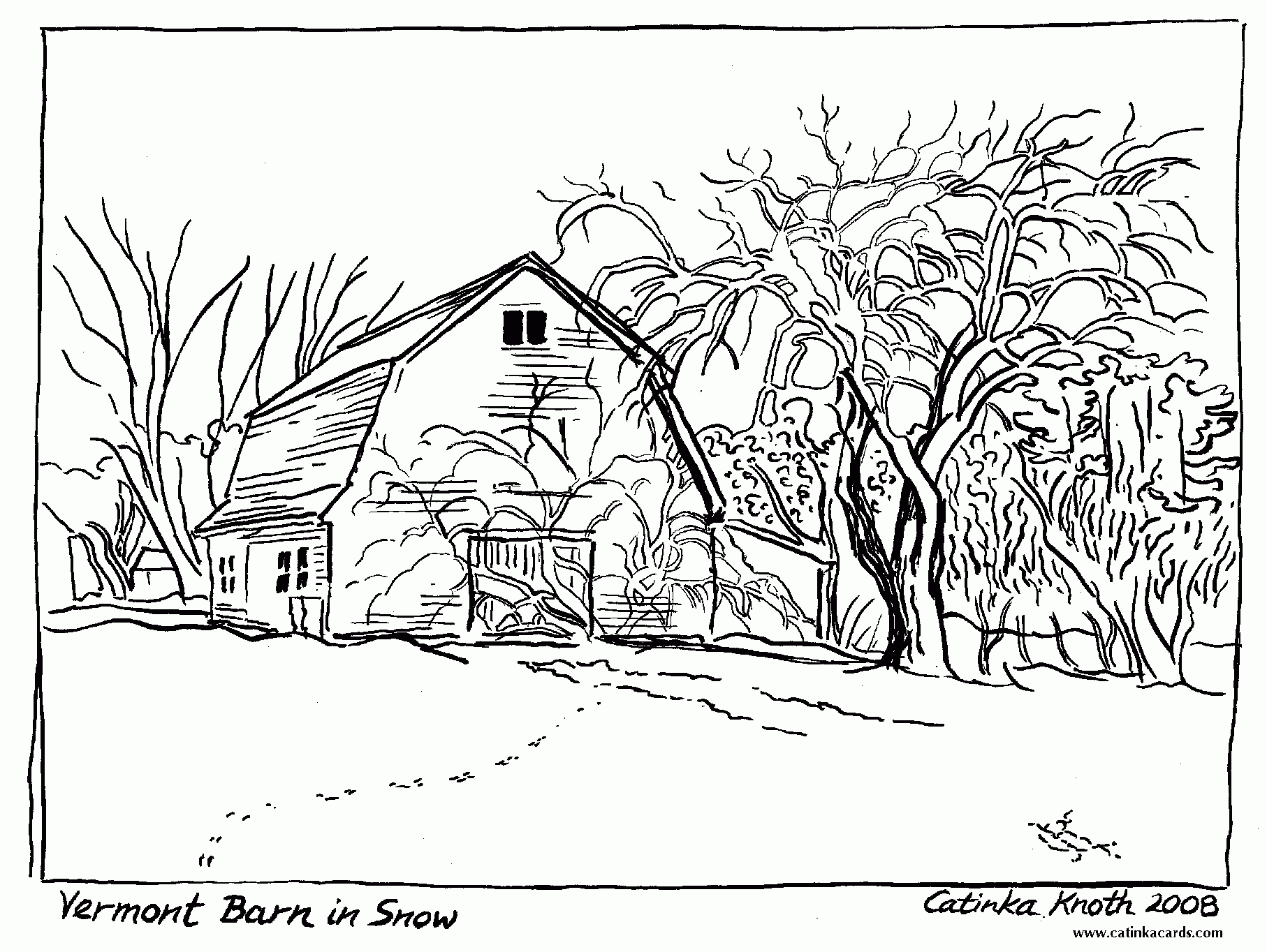 free landscape coloring pages