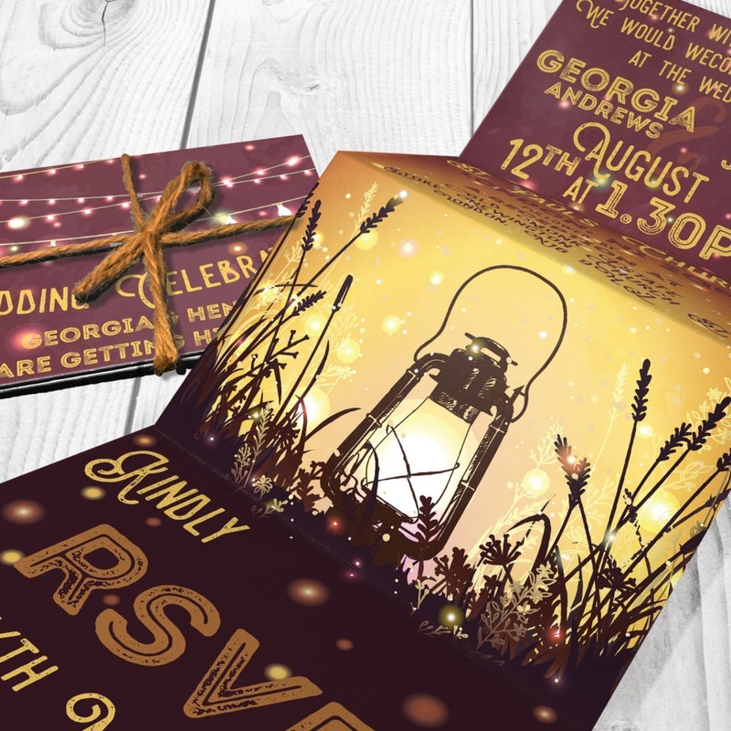 Lantern Invitation Etsy