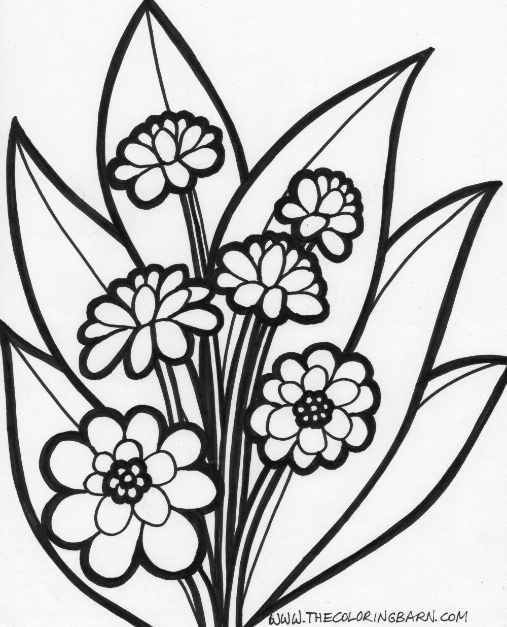 Large Flower Coloring Page In 2020 Flower Coloring Page Printable 