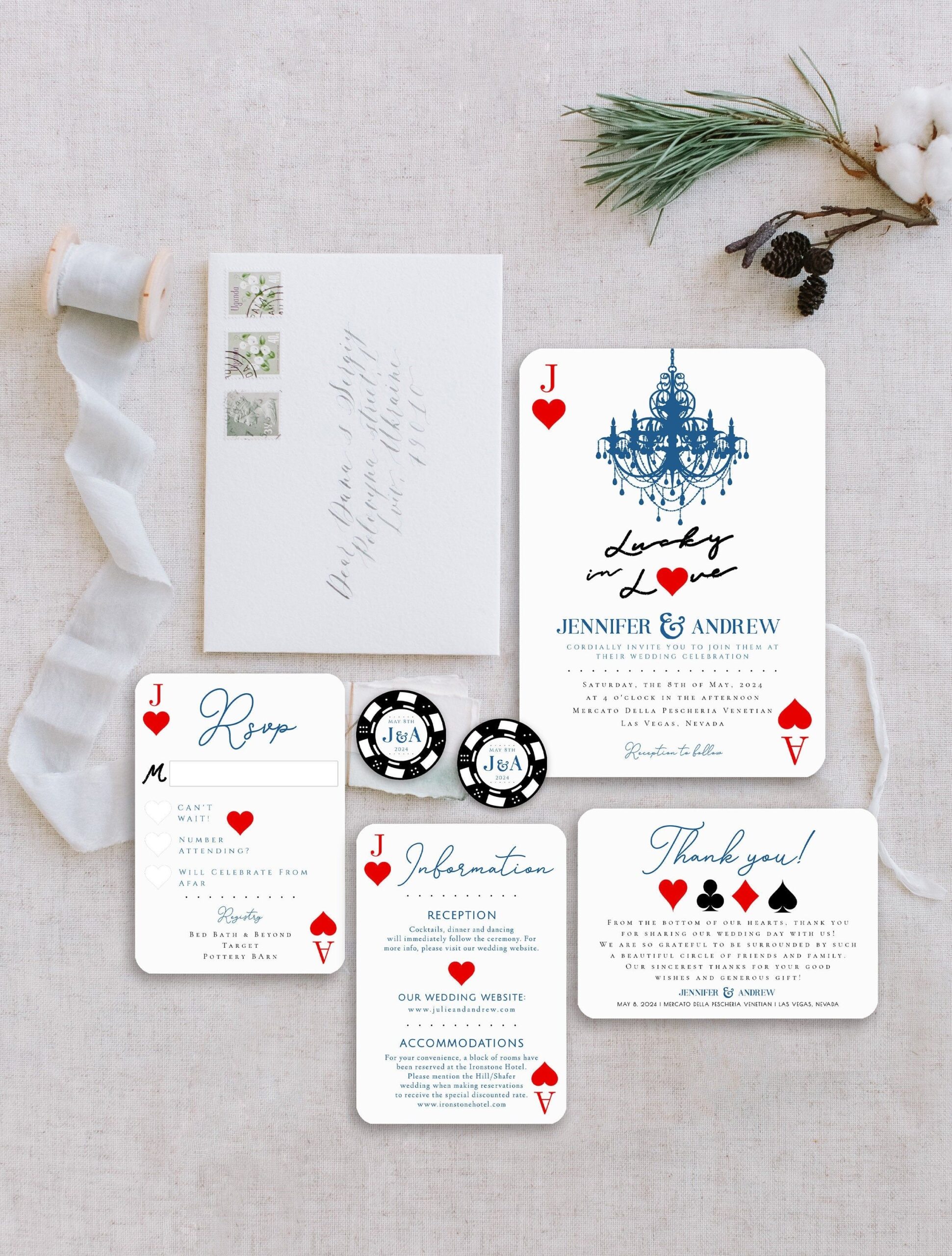 Las Vegas Wedding Invitations Templates Jenniemarieweddings