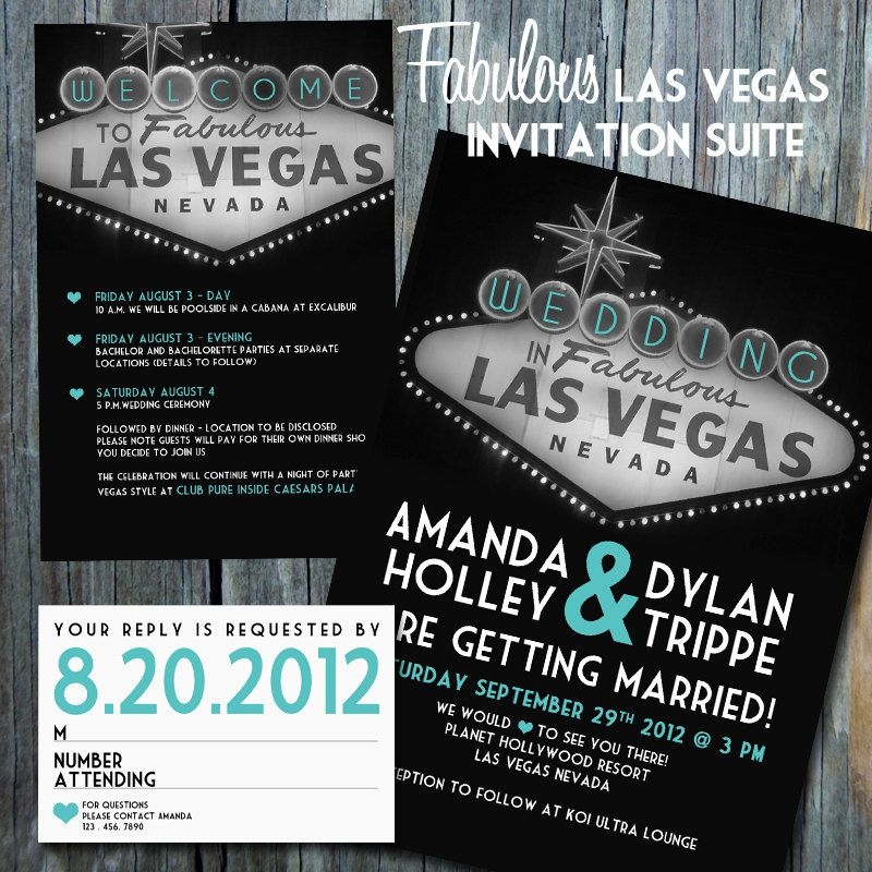 Las Vegas Wedding Invitations Templates Printable Word Searches