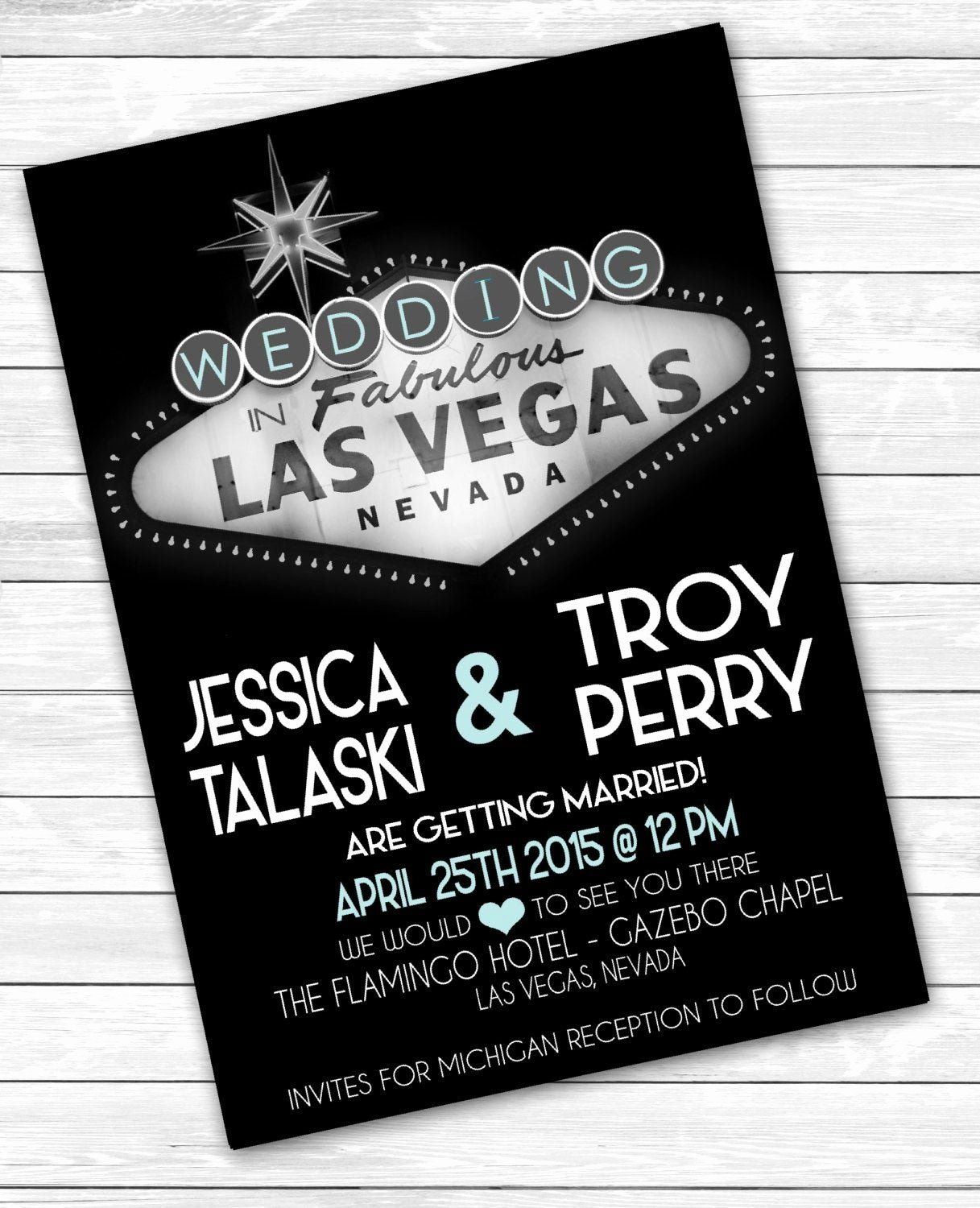 Las Vegas Wedding Invitations Templates Printable Word Searches