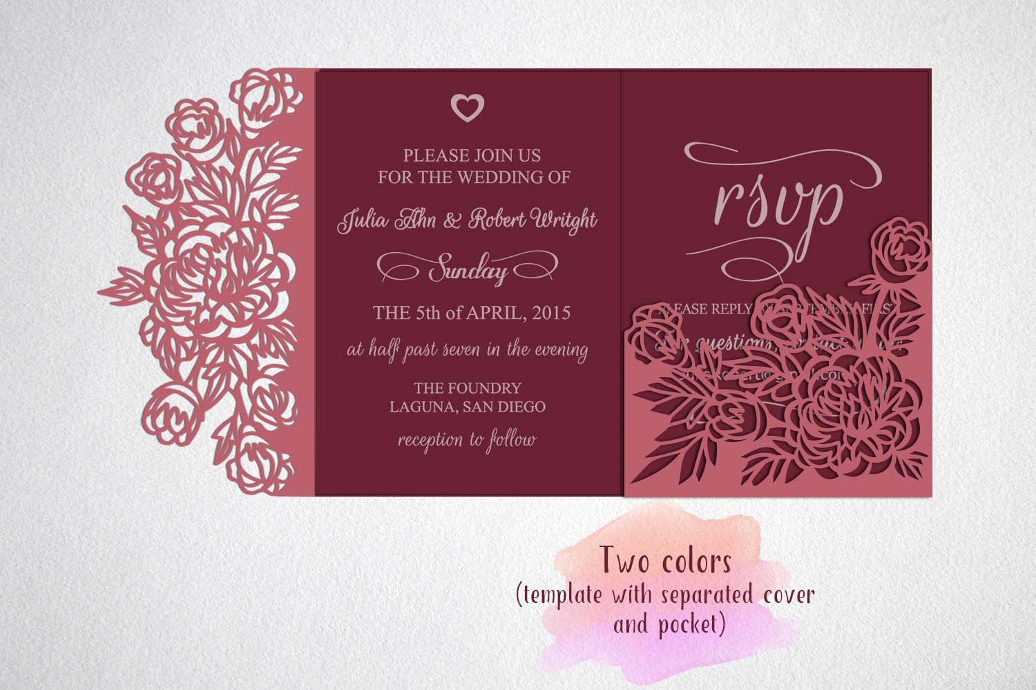 laser cut invitation template