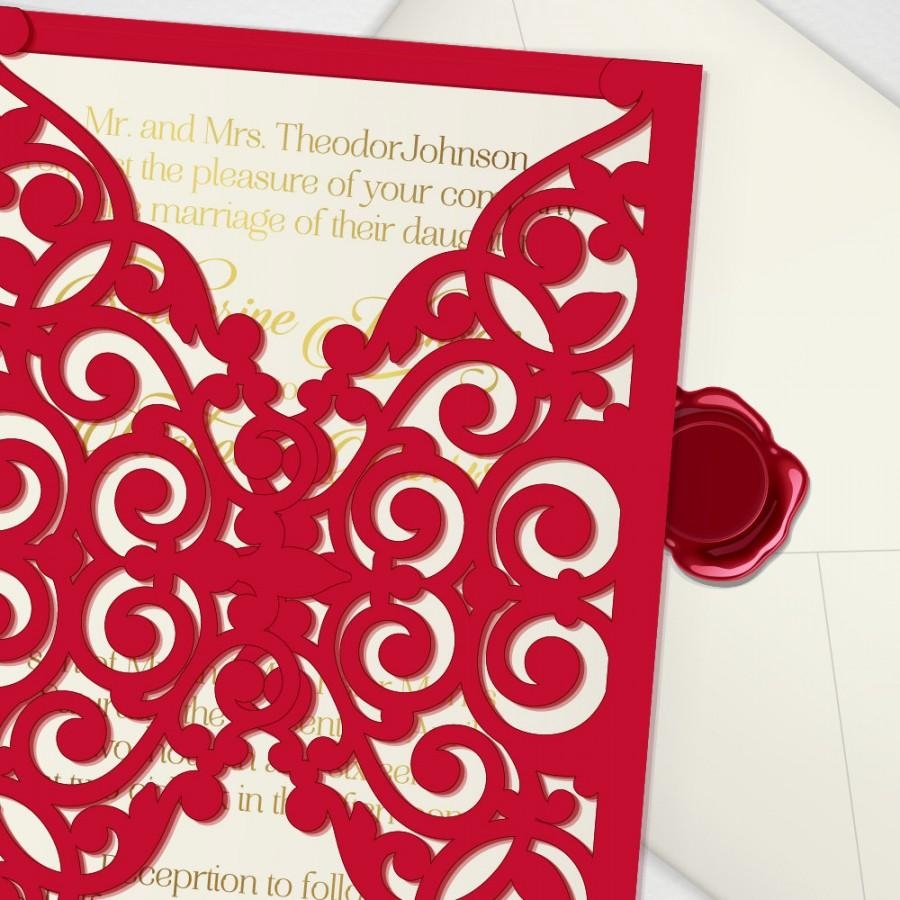 laser cut invite template