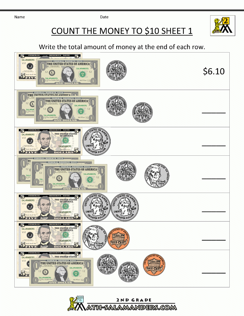 Learning Money Printable Worksheets Printable Worksheets