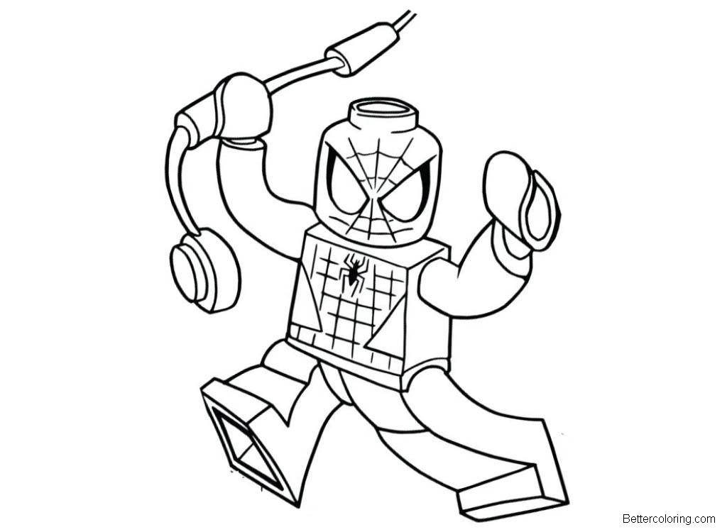 Lego Spiderman Homecoming Coloring Pages Free Printable Coloring Pages