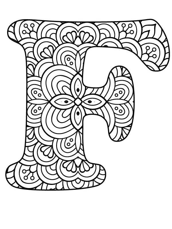 Letter B Mandala Alphabet Coloring Page Free Printable Coloring Pages 