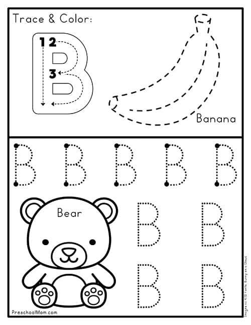 Letter B Tracing Practice Worksheets 99Worksheets Worksheets Library