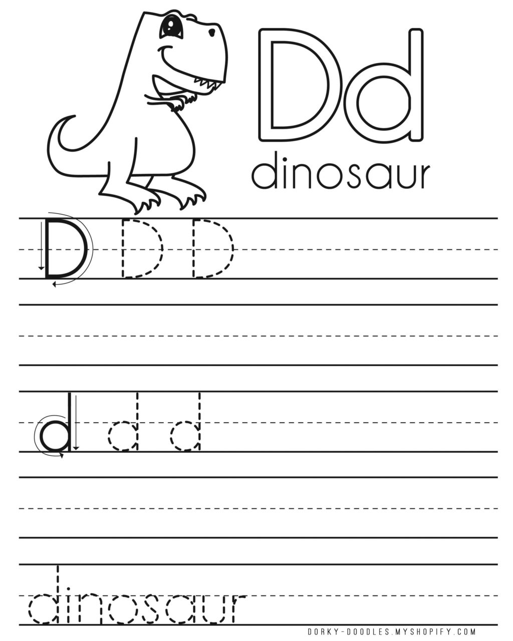 Letter D Traceable Worksheets LettersWorksheets