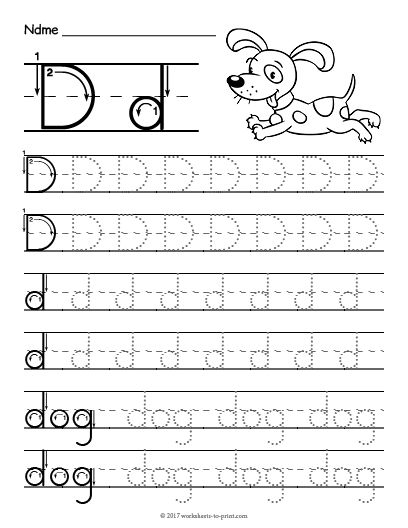 Letter D Traceable Worksheets LetterWorksheet