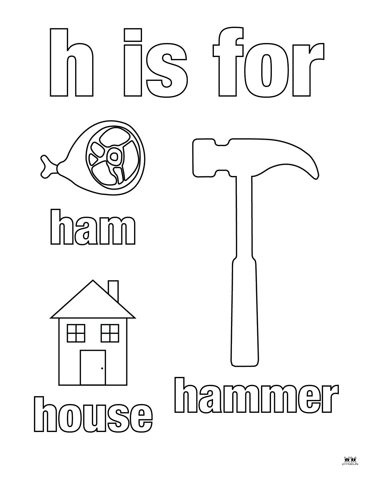 Letter H Coloring Pages 15 FREE Pages Printabulls