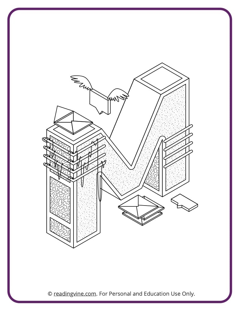 Letter M Coloring Pages