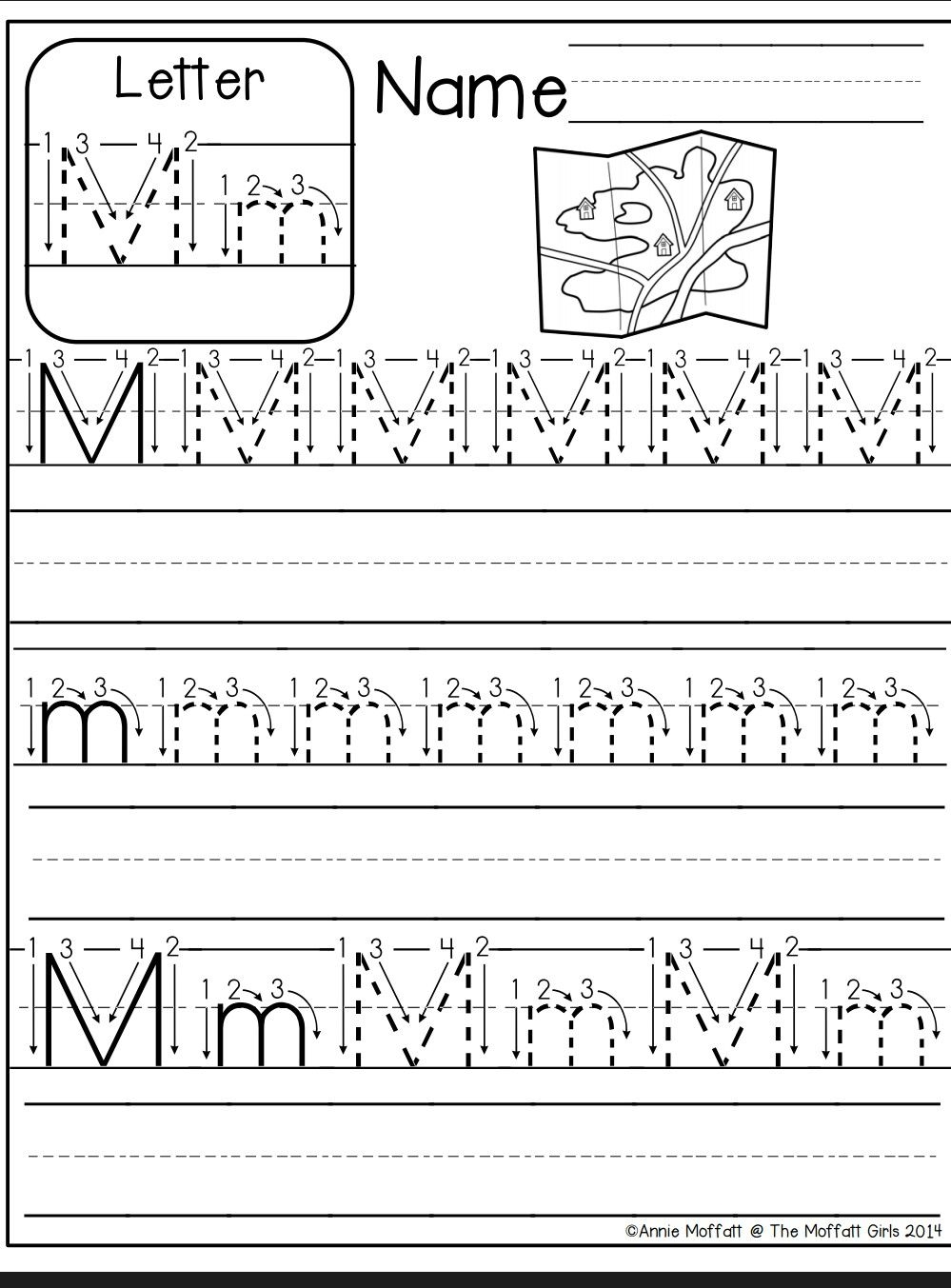 m letter worksheets preschool