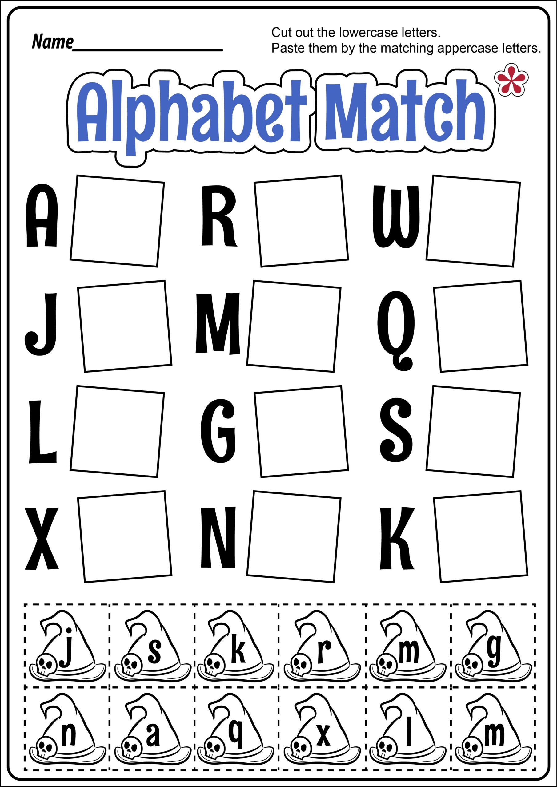 Letter Matching Worksheets For Kindergarten