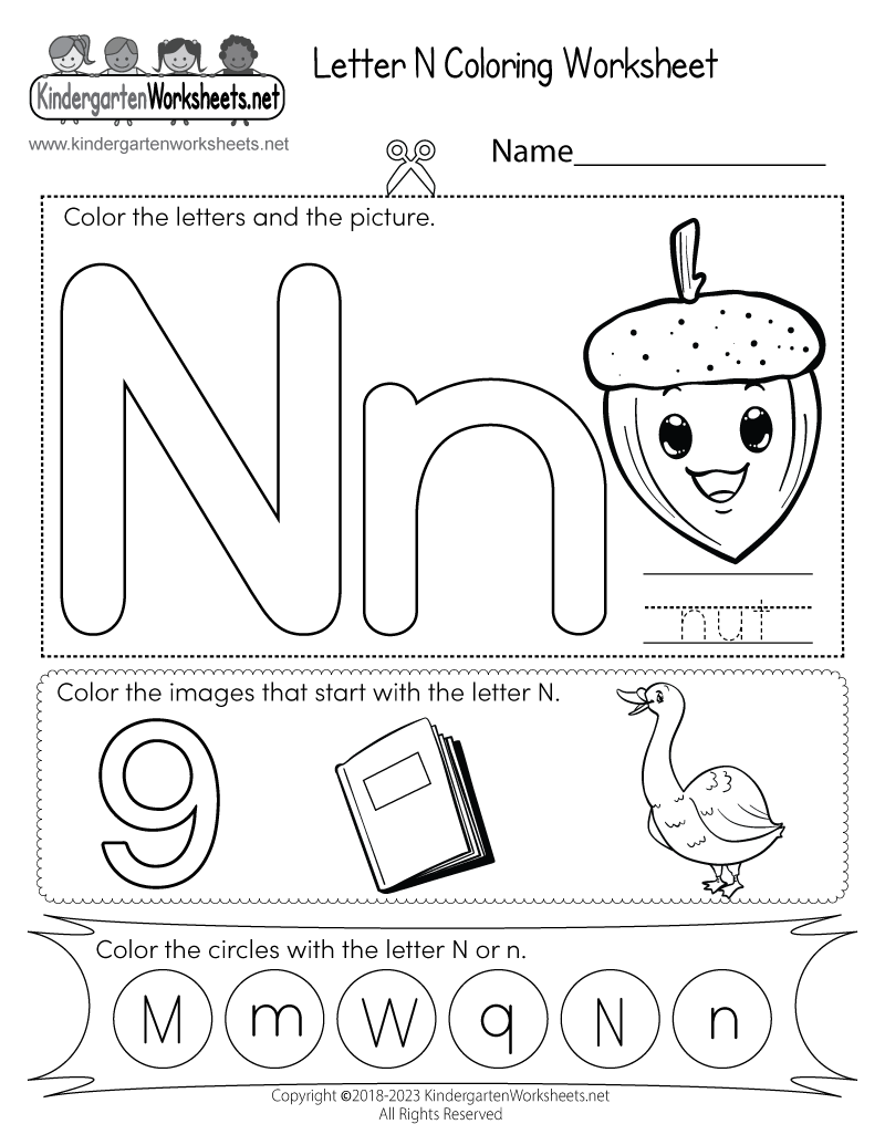 Letter N Worksheets For Preschoolers Worksheets Decoomo