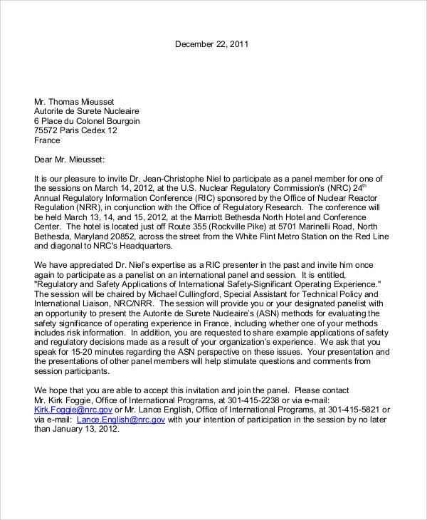 keynote speaker invitation letter template